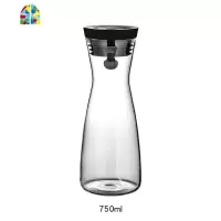 晾水杯冰冷热白开水大扎壶家用耐热大容量高温柠檬防爆凉水壶透明 FENGHOU 1200ml