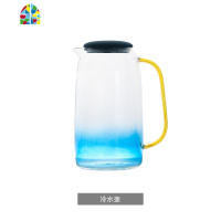 北欧玻璃耐热可高温防爆家用凉白开水壶凉水杯扎壶套装 FENGHOU 一壶六杯+棕色杯架烧水壶