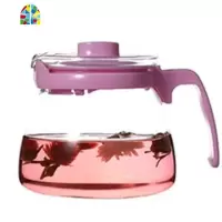 [开水冲破包赔]1000/2000ML 冷水壶凉水壶茶壶玻璃耐热泡茶壶 FENGHOU 1000ML单壶[蓝色]