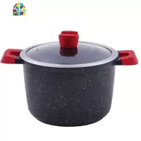 汤锅不粘锅家用加深炖锅煮锅燃气电磁炉22cm蒸锅 FENGHOU 22cm