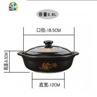 砂锅炖锅 家用 燃气 砂锅煲汤家用 明火砂锅陶瓷炖锅小号沙锅汤锅 FENGHOU 小容量600毫升