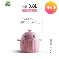 卡通砂锅煲汤家用明火燃气电磁炉适用陶瓷炖锅小号沙锅汤锅 FENGHOU 念念有鱼1.5L塔吉锅-明火-蓝色