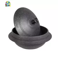 不粘汤锅炖锅拌饭锅明火电磁炉两用 FENGHOU 深灰色.22CM汤锅-两用