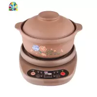 智能紫砂煲仔饭砂锅炖锅家用燃气陶瓷电煮粥煲汤锅 FENGHOU 4L牡丹锅
