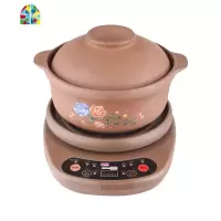 智能紫砂煲仔饭砂锅炖锅家用燃气陶瓷电煮粥煲汤锅 FENGHOU 4L牡丹锅套装