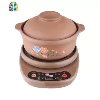 智能紫砂煲仔饭砂锅炖锅家用燃气陶瓷电煮粥煲汤锅 FENGHOU 5L白梅锅套装