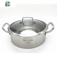 蒸锅不锈钢1层2层加厚汤锅蒸汽火锅海鲜桑拿锅电磁炉燃气家用 FENGHOU 28cm火锅(无笼屉)煤气专用