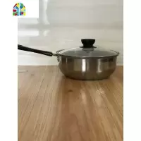 不锈钢奶锅不粘锅汤锅迷你小锅泡面辅食锅煮热牛奶锅电磁炉 FENGHOU 20厘米汤锅送海绵