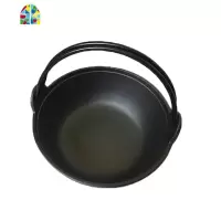 封后无涂层加厚铸铁炖锅日式寿喜锅不粘锅老式铁锅家用小炒锅汤锅 FENG 25cm寿喜锅送[手套+刷子]2-3人份(无