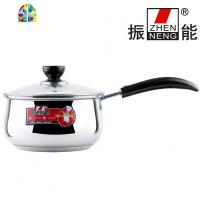 加厚304不锈钢泡面宝宝辅食锅婴儿煎煮一体小奶锅迷你不粘锅 FENGHOU 18cm单底奶锅