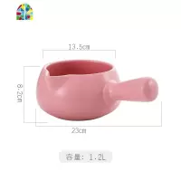 陶瓷奶锅小迷你家用婴儿燃气 热奶锅不粘锅 日式宝宝辅食泡面砂锅 FENGHOU 浅粉奶锅