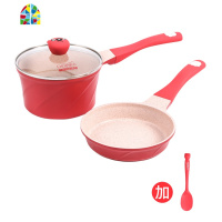 迪迪尼卡宝宝辅食锅婴儿煎煮一体多功能家用小奶锅 FENGHOU 白色萌熊煎锅+煮锅18CM