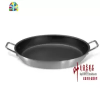 双耳45CM特大不粘锅 超大平底生煎包锅煎牛排煎蛋盘 酒店商用 FENGHOU 35cm双耳煤气灶专用煎锅