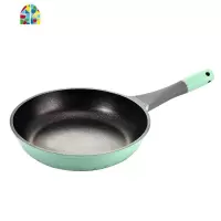 平底锅底不粘锅煎饼锅牛排锅专用煎蛋锅深煎锅家用 FENGHOU 煎锅绿色