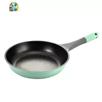 平底锅底不粘锅煎饼锅牛排锅专用煎蛋锅深煎锅家用 FENGHOU 煎锅蓝色