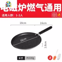 班戟锅平底锅煎锅不粘锅6 8 10寸千层饼蛋糕皮专用煎蛋锅煎饼锅小 FENGHOU 粉色6寸麦饭石不粘锅+送油刷+魔术擦