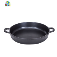 封后生煎锅煎饺锅商用40CM不粘锅家用电磁炉双耳大号平底锅 FENG 36CM/电磁炉适用带盖收藏宝贝送木铲