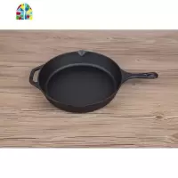 铸铁锅无涂层平底煎锅老式加厚宝宝煎蛋饺皮饼铛牛排烤肉 FENGHOU 直径20厘米铁把