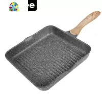 专用牛排煎锅早餐锅煎蛋锅条纹多功能三合一家用不粘平底锅 FENGHOU 28CM牛排煎锅