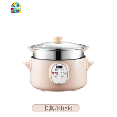 智能预约家用电蒸锅多功能大容量多层蒸笼蒸格自动断电火锅一体锅 FENGHOU 天蓝色24cm(智能版)单层蒸格