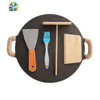 煎饼鏊子平底锅煎饼锅煎饼果子锅摆摊杂粮煎饼锅家用平底 FENGHOU 直径37cm(送煎饼4件套+教程)