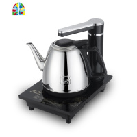 电茶壶自动上水电热水壶电茶炉自动上水壶烧水壶自动抽水小茶炉 FENGHOU 黑色304不锈钢+茶杯5件套