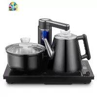 防烫全自动上水电热水壶自动抽水电茶炉泡茶烧水壶电磁炉功夫茶具 FENGHOU 经典黑+6个杯子