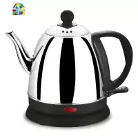 食品级304不锈钢1L2长嘴电热水壶家用快速壶自动断电泡茶壶烧水壶 FENGHOU 1.0L葫芦壶[红色]