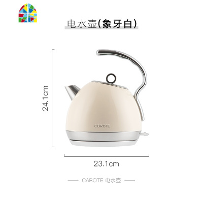 电热水壶304不锈钢烧水壶电水壶 家用干烧自动断电1.8L FENGHOU 中国红 1L(含)-2L(不含)