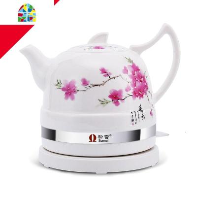 松雷SL-510B手动版陶瓷电水壶景德镇家用烧水自动断电开水电茶壶 FENGHOU SL-510B变色牡丹1.0L烧水壶