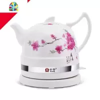 松雷SL-510B手动版陶瓷电水壶景德镇家用烧水自动断电开水电茶壶 FENGHOU SL-510B春色桃花1.0L烧水壶