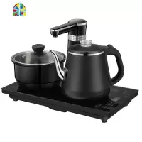 全自动上水壶电热烧水壶泡茶专用茶台一体家用抽水加水具器电磁炉 FENGHOU 防烫款(金色)
