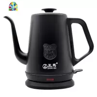封后正马电热烧水壶家用全自动茶壶长嘴泡茶1.2L小型容量304不锈钢壶 FE 金刚黑1.2升欧式豪华升级款[正304不锈