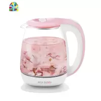 玻璃电水壶电热烧水壶透明小型自动家用大容量宿舍开水壶泡茶专用 FENGHOU 樱花粉