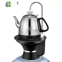 自动上水桶装水抽水器电热烧水壶智能一体加热式饮水机茶炉 FENGHOU 玻璃款黑色 1L(含)-2L(不含)