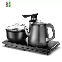 全自动上水壶电热烧水壶泡茶专用家用茶台具保温一体电磁茶炉套装 FENGHOU 金色双层防烫款