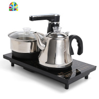 封后全自动上水壶泡茶专用烧水壶电热茶台一体功夫茶具桌嵌入式电茶炉 FENG 黑色半自动单炉18.5*25.5cm(不锈钢
