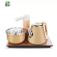 全自动上水壶电热烧水壶抽水茶台一体家用泡茶具器专用电磁炉套装 FENGHOU 黑色