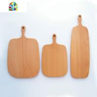 整木日式榉木实木砧板菜板面包板披萨板水果板托盘拍摄摄影道具 FENGHOU 大款整木33*19cm