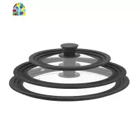 钢化玻璃锅盖不粘锅蒸汤炒锅家用透明盖子16-32CM通用阶梯盖 FENGHOU 16-18-20CM通用