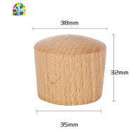 锅盖把手 榉木锅盖帽顶珠通用盖不锈钢盖顶帽 防烫锅盖头 FENGHOU G大孔通用