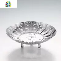 不锈钢蒸架可伸缩折叠蒸笼盘蒸架蒸屉蒸盘器蒸格家用水果篮蒸菜架 FENGHOU 常规普通款平面蒸盘26cm