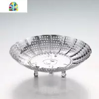 不锈钢蒸架可伸缩折叠蒸笼盘蒸架蒸屉蒸盘器蒸格家用水果篮蒸菜架 FENGHOU 特厚热卖款伸缩款中号
