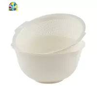 双层水果盆洗菜篮子洗菜盆厨房创意沥水盆子客厅塑料淘米篮 FENGHOU (小号)白色