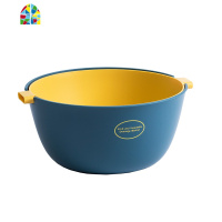 创意双层洗菜盆洗水果蔬菜厨房家用塑料北欧现代水果盘 FENGHOU 粉色/U派洗菜篮洗菜篮