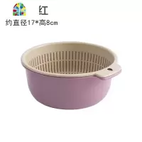 水果洗水果洗菜盆双层厨房淘菜盆塑料控水篮洗菜篮子镂空大 FENGHOU 双层大号1个+小号1个