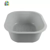 天力厨房水滴水篮 洗菜盆滤水架 塑料沥水 收纳架 置物架QD011 FENGHOU 浅灰色洗菜篮洗菜篮