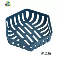 ins北欧风塑料水果篮客厅零食盘创意水果盆家用厨房沥水篮水果盘 FENGHOU 深蓝色洗菜篮洗菜篮