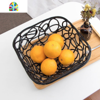 KTV水果篮欧式沥水篮果篮创意客厅果盘零食盘家用茶几果盆水果盘 FENGHOU 方口黑色洗菜篮洗菜篮