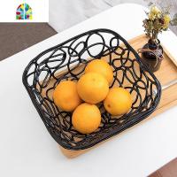KTV水果篮欧式沥水篮果篮创意客厅果盘零食盘家用茶几果盆水果盘 FENGHOU 方口黑色乱线洗菜篮洗菜篮